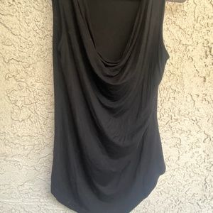 Black low cut sexy tank top